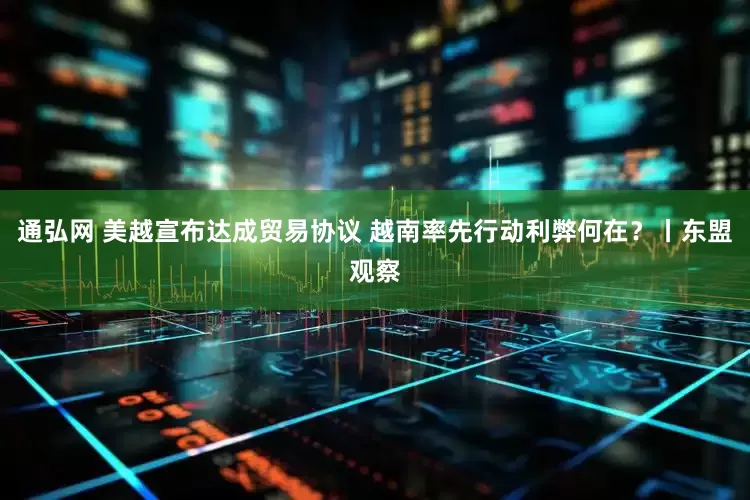 通弘网 美越宣布达成贸易协议 越南率先行动利弊何在？丨东盟观察